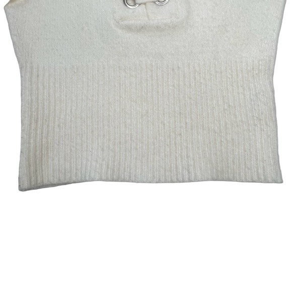 GUESS Alena Lace-up Pullover White Sweater Top Women's Size XS - Picture 12 of 16